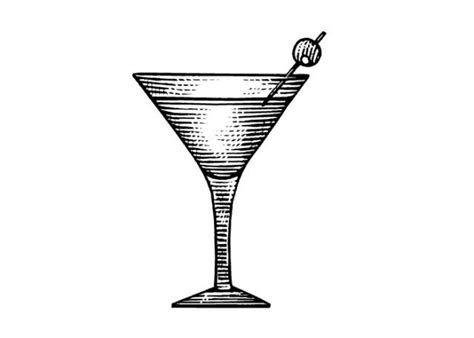 Steven Noble Illustrations Martini Glass Art