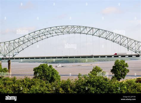 Interstate 40 Bridge Over The Mississippi River In Memphis Tennessee