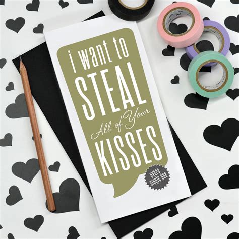 Steal Your Kisses Valentines Card By Rock The Custard