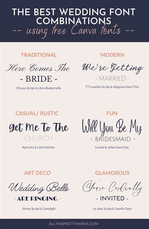 The Best Wedding Font Combinations For Gorgeous Diy Wedding Invitations
