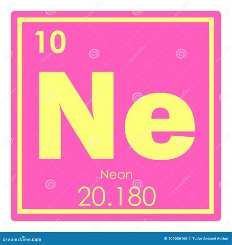 Neon Chemical Element Stock Illustration Illustration Of Geek 109036160