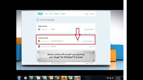 On the accounts screen, click on family & other people > microsoft account > remove button. Unlinking Microsoft® Account from Skype® Account - YouTube