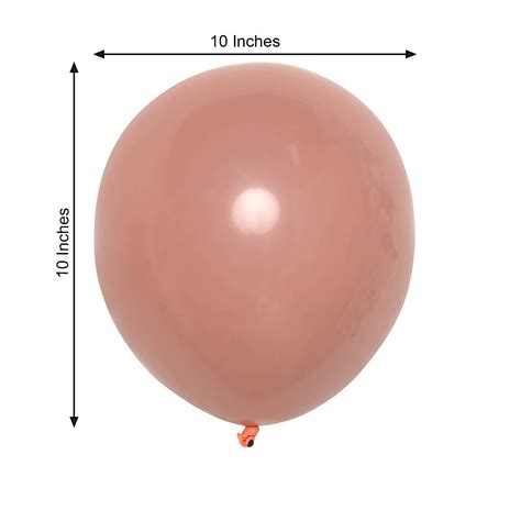 25 Pack 10 Dusty Rose Double Stuffed Prepacked Latex Balloons Tableclothsfactory