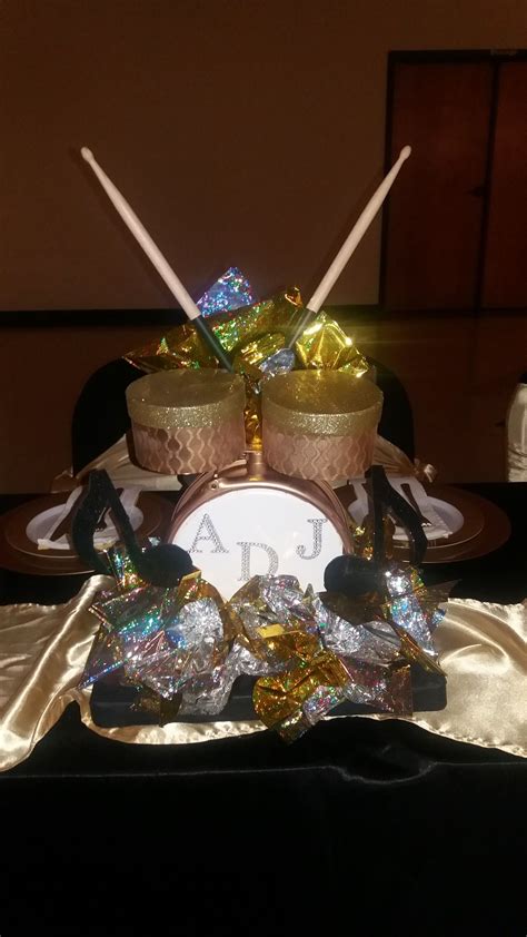 Drum Set Centerpiece I Did For A Drummers Bday Party Svy Music