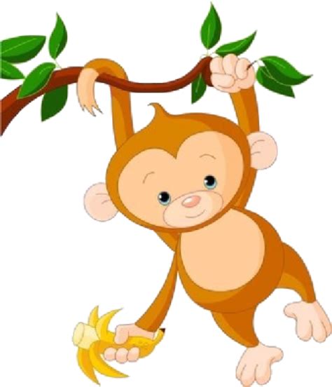 Hanging Monkey Clipart Baby Monkey Clip Art Png Download Large