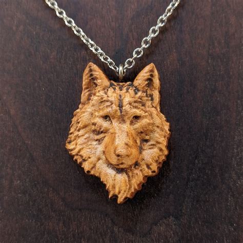 Carved Wolf Etsy
