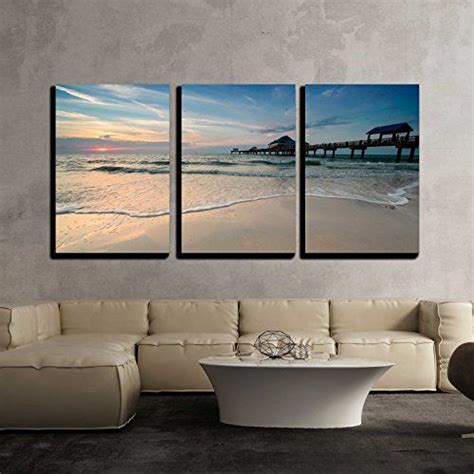Sunset Near Pier 60 On A Clearwater Beach Florida Usa Home Art X3