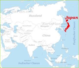 Die zeit in tokyo (japan) ist aktuell 8 stunden vor der zeit in deutschland. Japan Karte | Landkarten von Japan