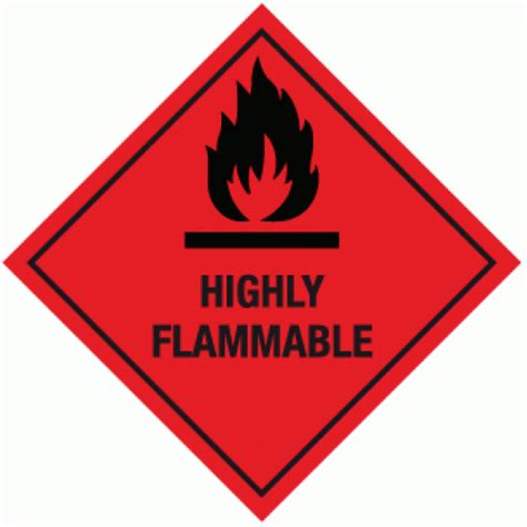 Highly Flammable Sign