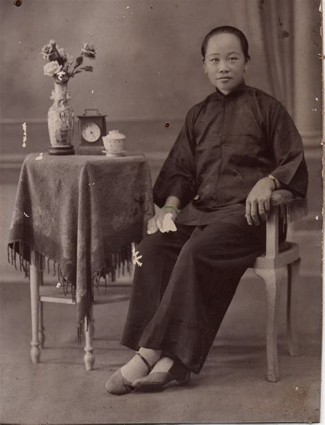 C 1890 Early Chinese Portrait Photograph Black And White Photography