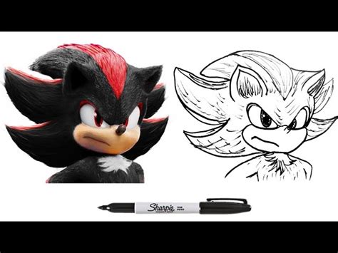 Shadow The Hedgehog Drawing Steps