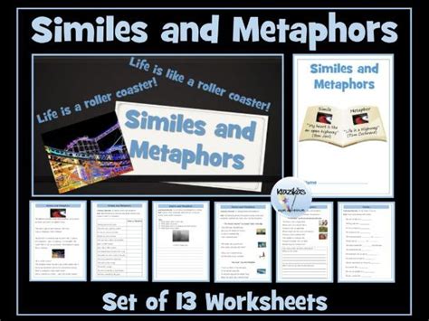 Similes And Metaphors Worksheets Teaching Resources