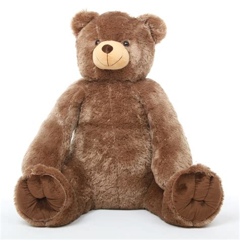 Sunny cuddles teddy bear is a life size 72in (6' 0) tall and here is how that looks: Sweetie Heart Tubs 42" Large Mocha Brown Teddy Bear ...