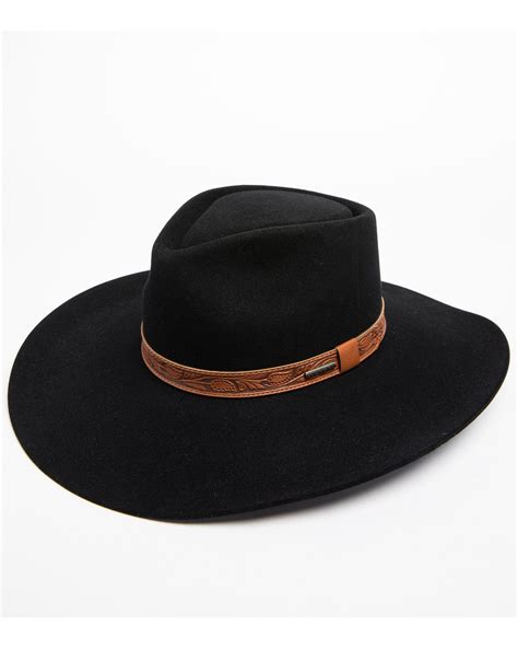 Stetson Mens Longmont 6x Felt Cowboy Hat Black Felt Cowboy Hats