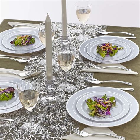 Party Disposable 40 Pc Dinnerware Set 20 Dinner Plates Etsy