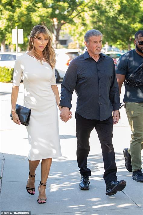 Sylvester Stallone And Wife Jennifer Flavin Hold Hands While Filming