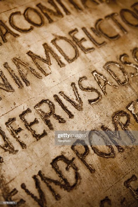 Ancient Latin Script High Res Stock Photo Getty Images