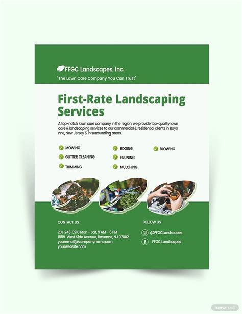 Landscaping Flyer Template In Word Free Download