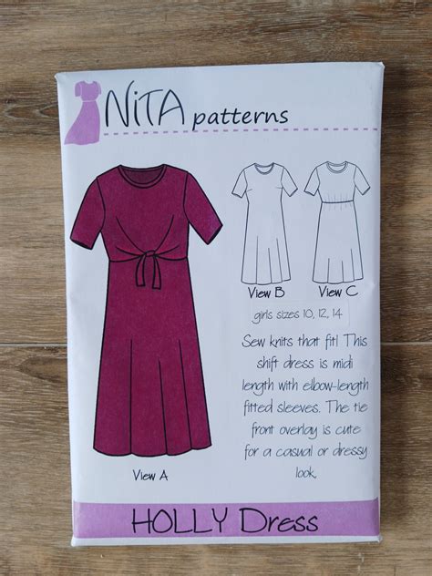 Nita Girls Pattern Size 10 14 Holly Dress Elegant Threads Co