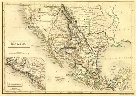 Mapa Antiguo De México 1840 Ultra Alta Resolución 8 X 10 A Etsy España
