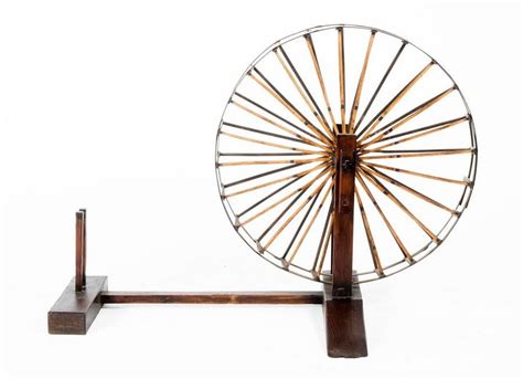 20th Century Chinese Timber And Bamboo Spinning Wheel Sewing Zother Recreations And Pursuits