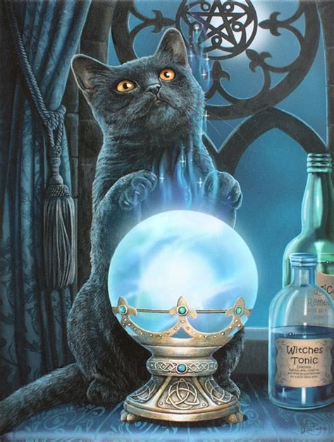 Witches Aprentice Black Cat Canvas Art Print By Lisa Parker Wpwa