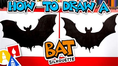 How To Draw A Cool Bat Silhouette Art For Kids Hub