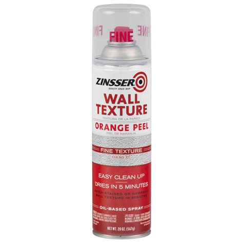 Zinsser 20 Oz Wall Texture Fine Oil Based Orange Peel Spray Paint 6