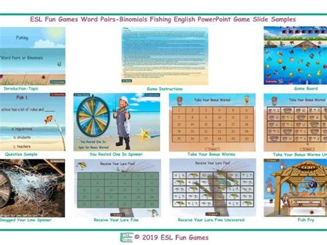 Word Pairs Binomials Fishing Interactive English Powerpoint Game Teaching Resources