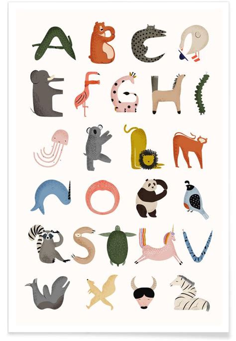 Animal Alphabet Poster Juniqe