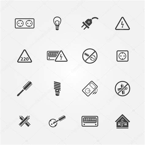 Electricity Icons Stock Vector Image By ©sn3g 52766323