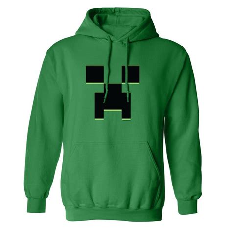 Minecraft Creeper Fleece Pullover Hoodie Official Minecraft Shop Creeper Hoodie Minecraft