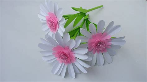 Diy Making Paper Flowers How To Make Easy Paper Daisy Flower For