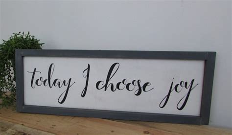 Rustic Today I Choose Joy Joy Wood Sign