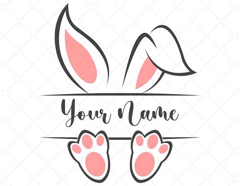 Easter Bunny Ears & Feet svg svg pour cricut Joyeux svg de | Etsy