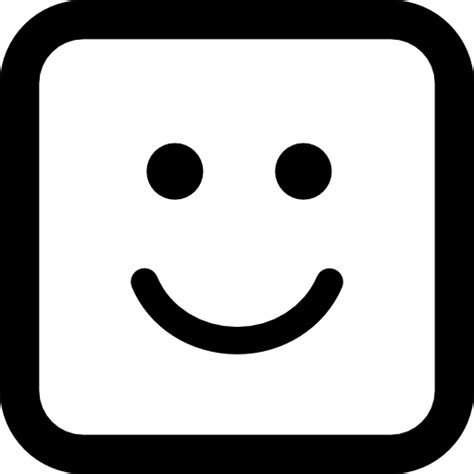 Smiling Emoticon Square Face Icon