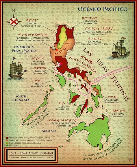 Map Of The Philippines During Spanish Advent Circa 1521 1624 Ad In 2020 Philippine Map