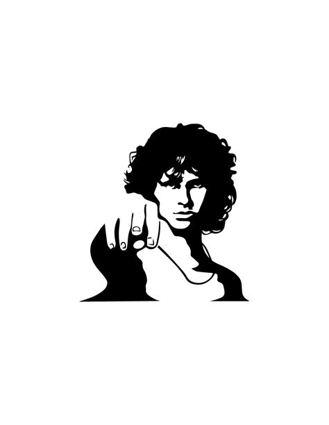 Jim Morrison Adesivo Prespaziato Adesivistore