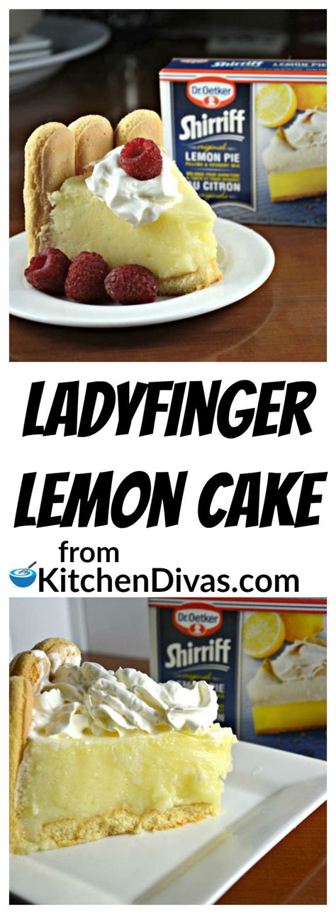 Step 5 layer remaining ladyfingers and top with fruit pie filling. All you need is 2 boxes of Sherriff Brand Lemon Pie ...