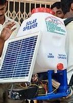 Spraying pesticide using a knapsack sprayer. Solar Operated Sprayer for Agricultural Purpose ...