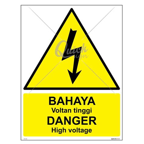 WS005 - Danger High Voltage Signage - Safetyware Sdn Bhd