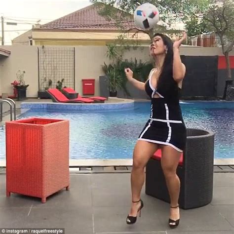 Raquel Benetti The Freestyle Football Player Performs Tricks In A Mini Dress Daily Mail Online