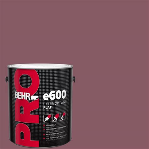 Behr Pro 1 Gal 100d 6 Rose Garland Flat Exterior Paint Pr61301 The