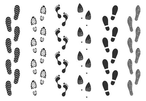 Footprint Track Human Walking Footstep Trails Shoe Foot Print Route