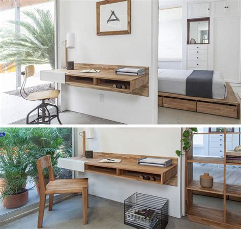 This desk from conveniece concepts is absolutely perfect for small spaces or bedrooms. 16 Wall Mounted Desk Ideas That Are Great For Small Spaces