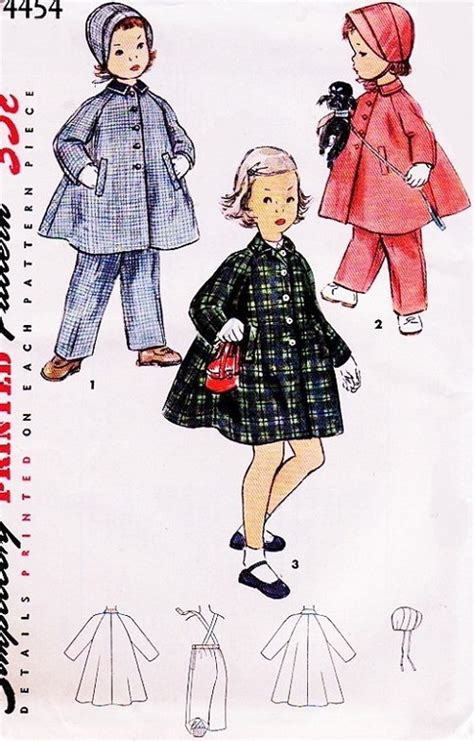 1950s Adorable Childrens Pattern Simplicity 4454 Childs