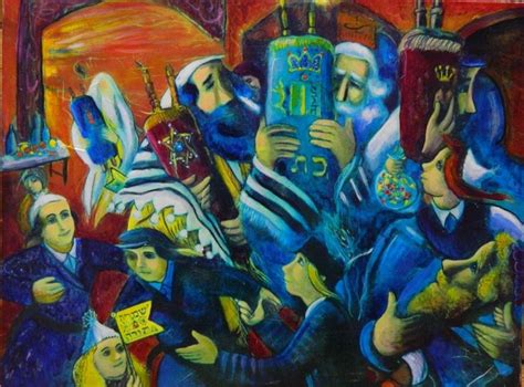 Judaica Oil On Canvas Yisrael Yitzchack Bezanson Jewish Painting
