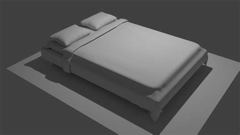 blender 3d bed model timelapse youtube