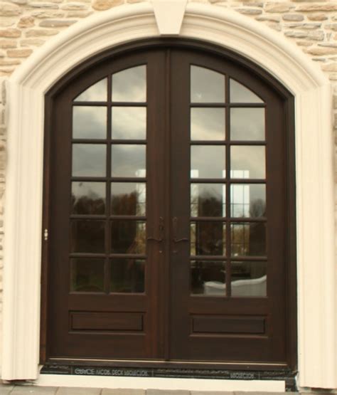Elegant Mahogany And Glass Arch Double Front Door Home Design Hawk Haven