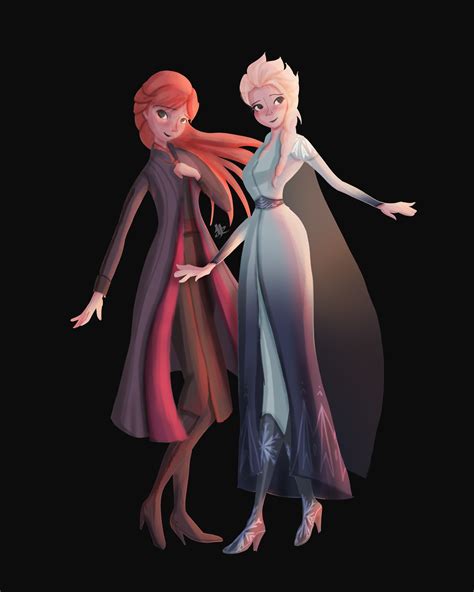 Artstation Frozen Character Concept Elsa And Anna